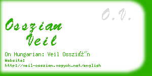 osszian veil business card